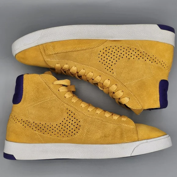NIKE Blazer LUX Men's US 9 Lakers Yellow Purple Hi Top RARE